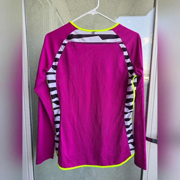 Nike Women's Fuchsia and Neon Long Sleeve Jersey - Picture 3 of 8